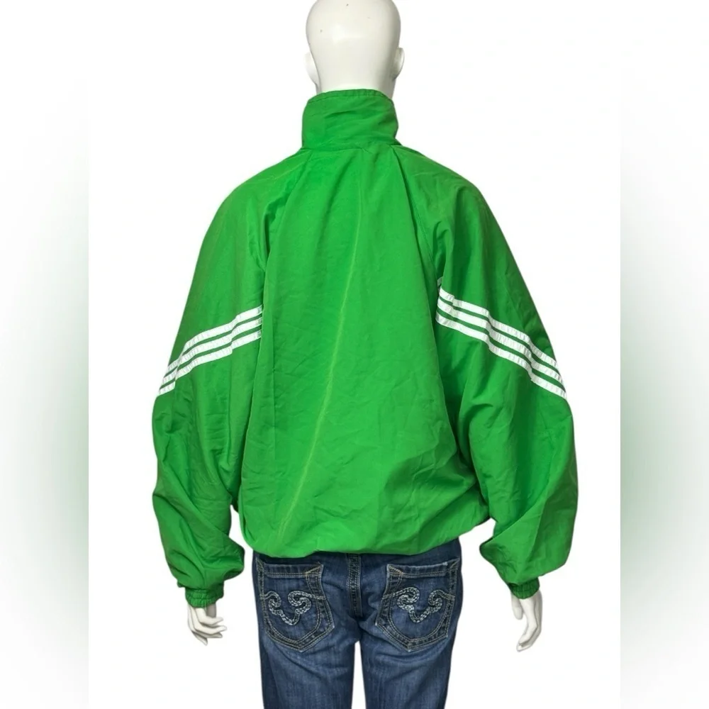 adidas Vintage RARE FIND Green and White Windbreaker Jacket 14/16